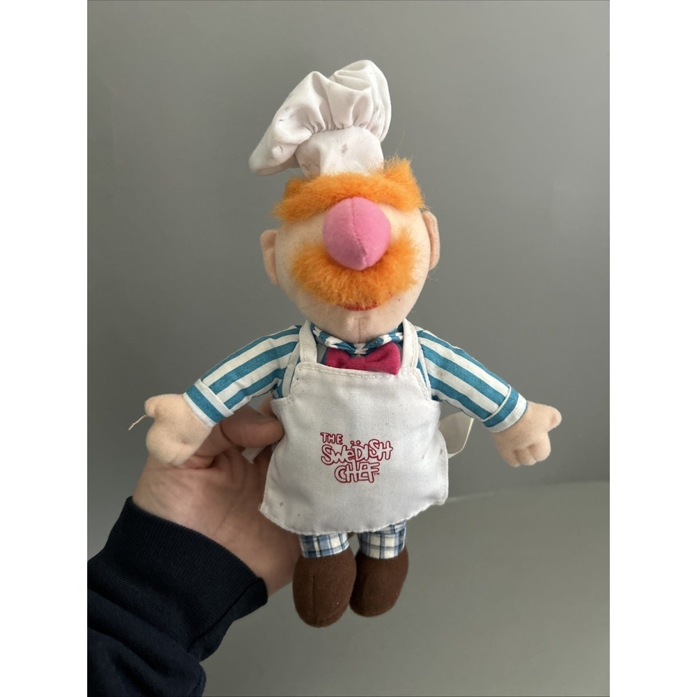 2004 Sababa Toys Jim Henson The Swedish Chef Muppet Plush 10" Plush Beanie Doll